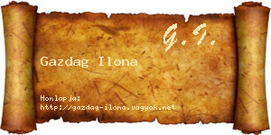 Gazdag Ilona névjegykártya